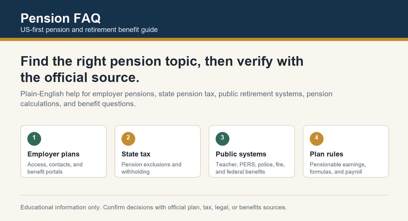 Pension FAQ US-first pension and retirement benefit guide