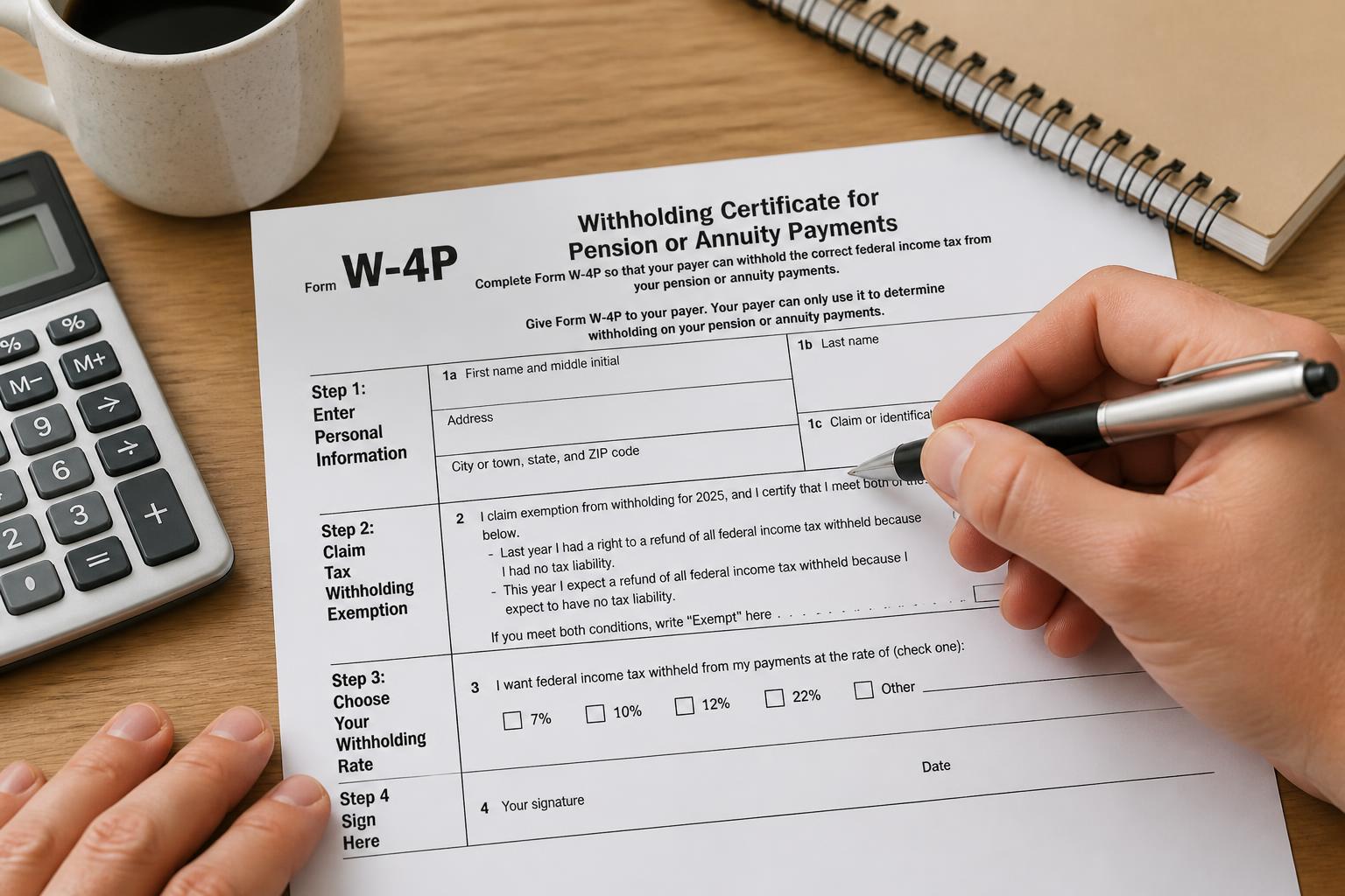 Illustration for: Choosing Your Withholding Rate with Form W-4P